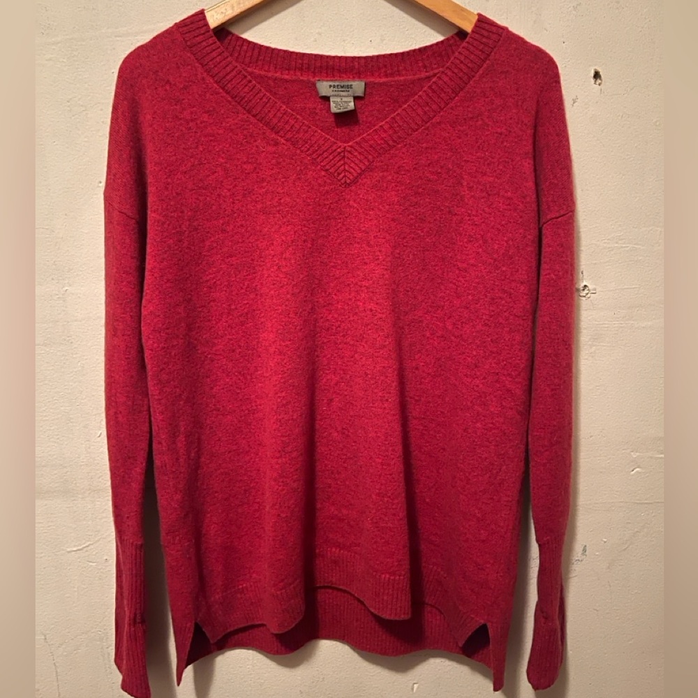 Premise  Men’s Red 100% Cashmere Sweater
